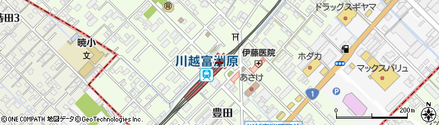 川越富洲原駅周辺の地図