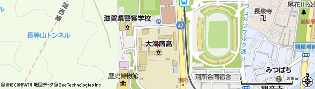 滋賀県立大津商業高等学校周辺の地図