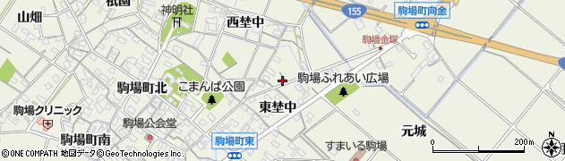 愛知県豊田市駒場町東埜中88周辺の地図