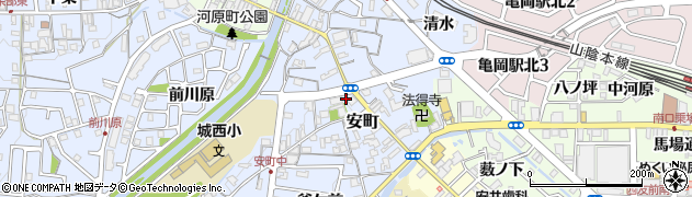 京都府亀岡市安町周辺の地図