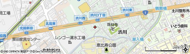 静岡県静岡市清水区渋川周辺の地図