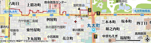 京都府京都市中京区道場町周辺の地図
