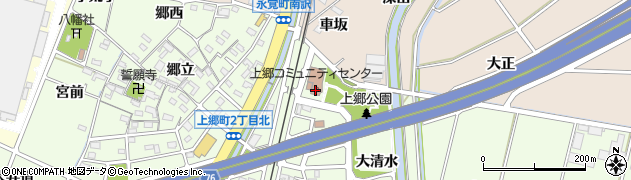 豊田市上郷コミュニティセンター周辺の地図