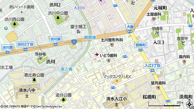 〒424-0047 静岡県静岡市清水区鶴舞町の地図