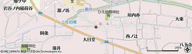 京都府亀岡市稗田野町佐伯（大日堂）周辺の地図