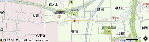 京都府亀岡市吉川町吉田（堅田）周辺の地図