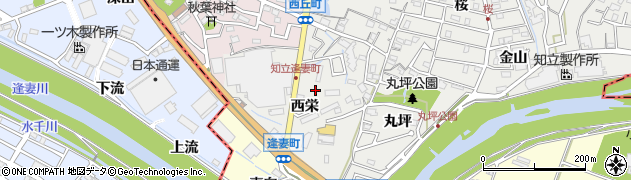 愛知県知立市逢妻町西栄5周辺の地図