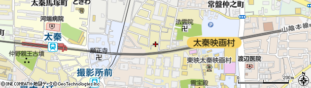 京都府京都市右京区太秦蜂岡町周辺の地図