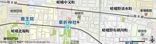 京都府京都市右京区嵯峨苅分町周辺の地図