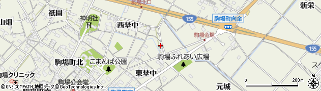 愛知県豊田市駒場町東埜中94周辺の地図
