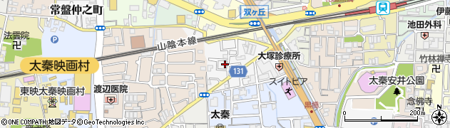 京都府京都市右京区太秦和泉式部町周辺の地図