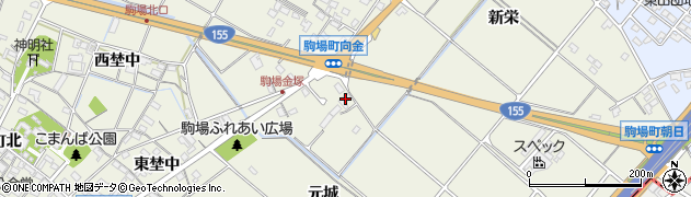愛知県豊田市駒場町元城16周辺の地図