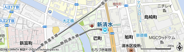 静岡県静岡市清水区巴町周辺の地図