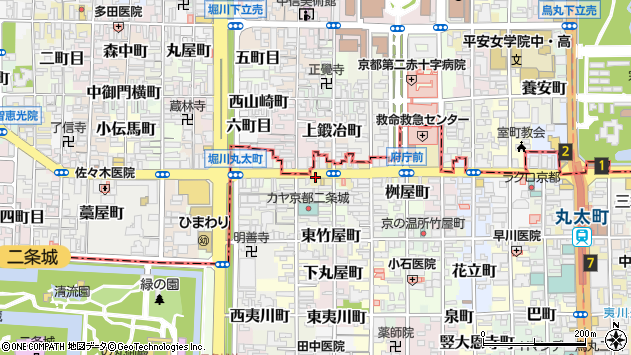 〒604-0087 京都府京都市中京区横鍛冶町の地図