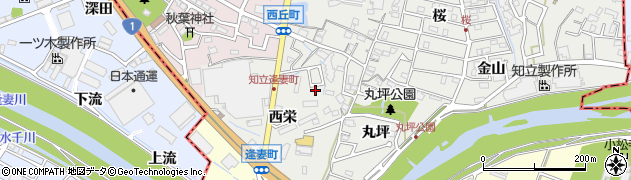 愛知県知立市逢妻町西栄周辺の地図