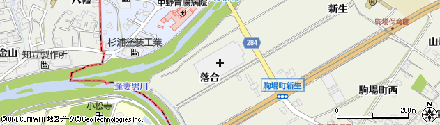 愛知県豊田市駒場町落合9周辺の地図