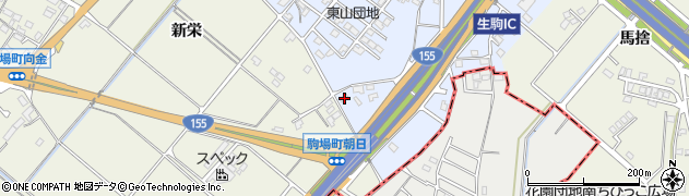 愛知県豊田市生駒町東山338周辺の地図