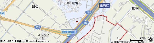 愛知県豊田市生駒町東山346周辺の地図