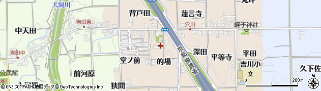 京都府亀岡市吉川町穴川（的場）周辺の地図