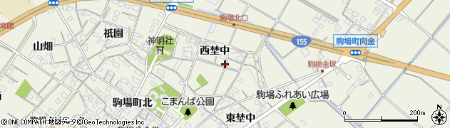 愛知県豊田市駒場町西埜中101周辺の地図