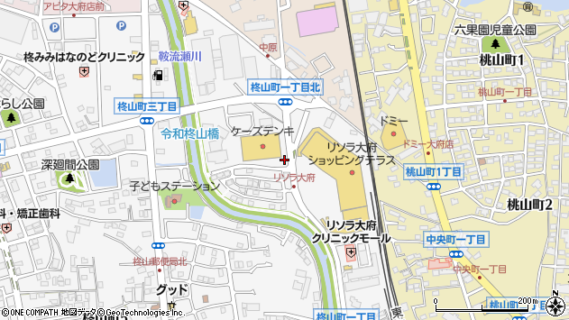 〒474-0053 愛知県大府市柊山町の地図