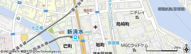 静岡県静岡市清水区旭町周辺の地図