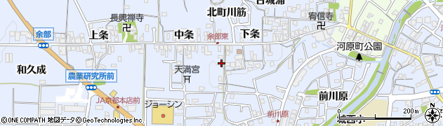 京都府亀岡市余部町中条34周辺の地図