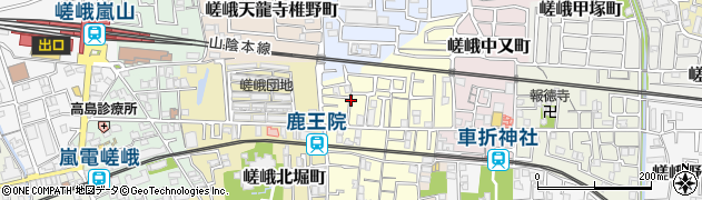 京都府京都市右京区嵯峨折戸町周辺の地図