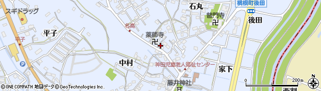 愛知県大府市横根町石丸25周辺の地図
