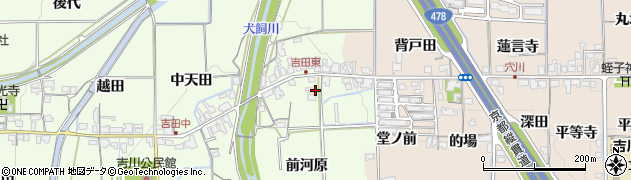 京都府亀岡市吉川町吉田（前河原）周辺の地図