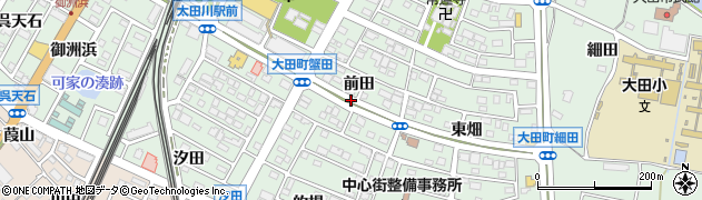 愛知県東海市大田町（前田）周辺の地図