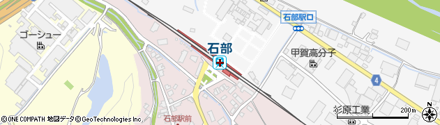 石部駅周辺の地図