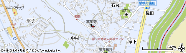愛知県大府市横根町石丸19周辺の地図
