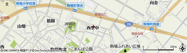 愛知県豊田市駒場町西埜中106周辺の地図