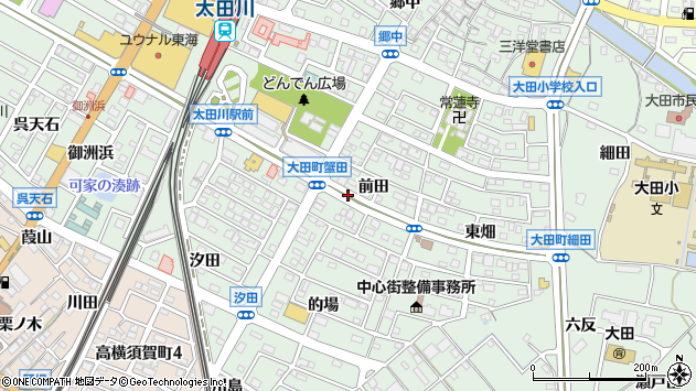 〒477-0031 愛知県東海市大田町の地図