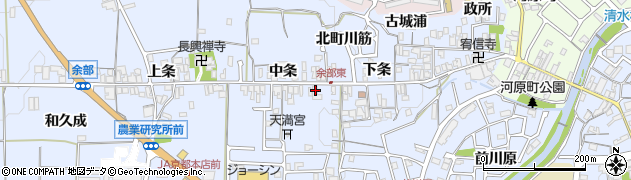 京都府亀岡市余部町中条30周辺の地図