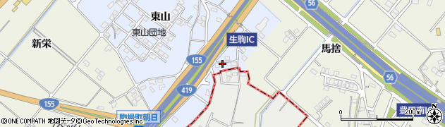 愛知県豊田市生駒町東山357周辺の地図