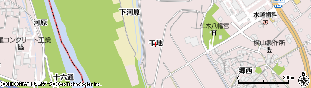 愛知県岡崎市仁木町（干地）周辺の地図