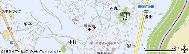 愛知県大府市横根町石丸24周辺の地図