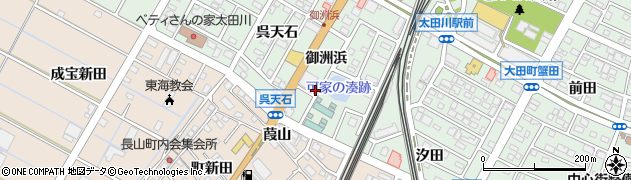 愛知県東海市高横須賀町御洲浜周辺の地図