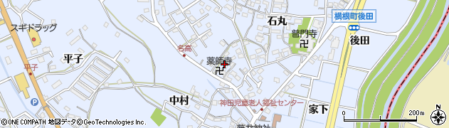 愛知県大府市横根町石丸20周辺の地図