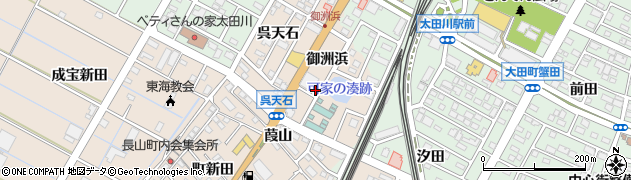 愛知県東海市高横須賀町（御洲浜）周辺の地図