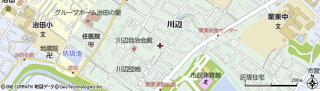 滋賀県栗東市川辺周辺の地図