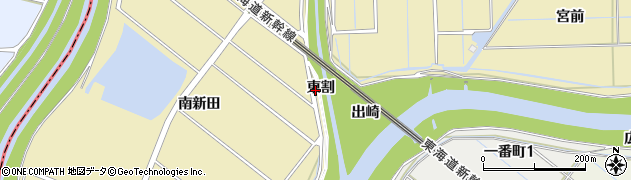 愛知県刈谷市泉田町東割周辺の地図