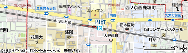 京都府京都市中京区周辺の地図