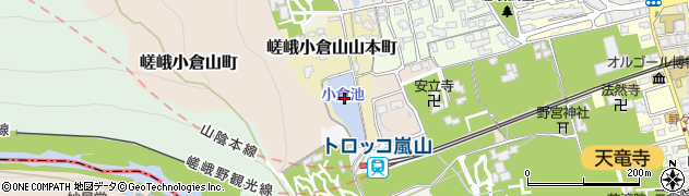 小倉池周辺の地図