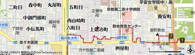 京都府京都市上京区上鍛冶町周辺の地図