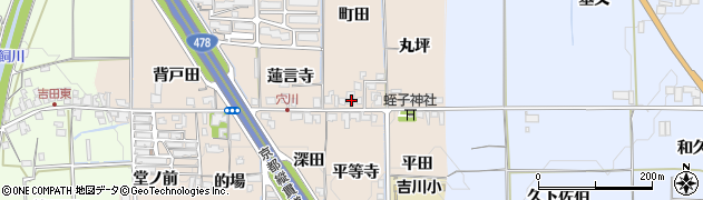 京都府亀岡市吉川町穴川（町田）周辺の地図