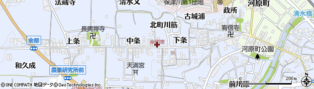 京都府亀岡市余部町下条1周辺の地図