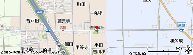 京都府亀岡市吉川町穴川（丸坪）周辺の地図